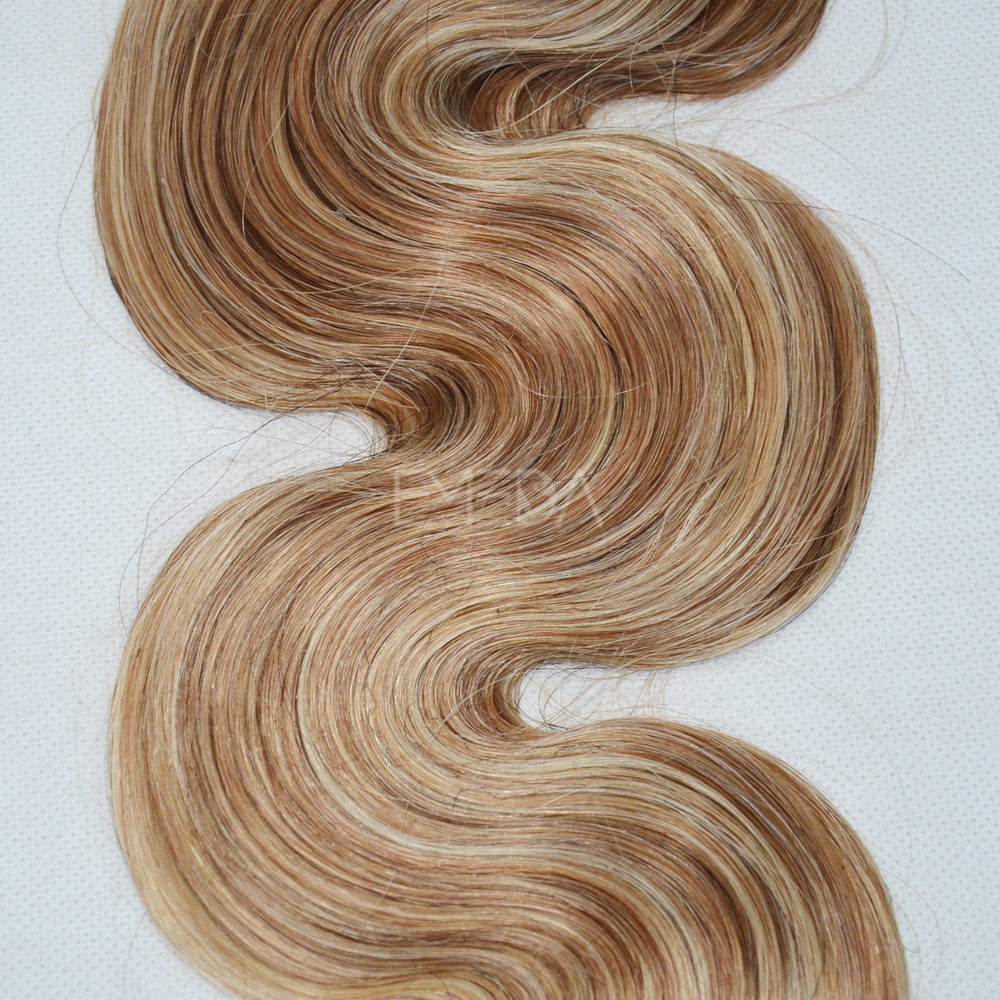 USA Indian body wave clip in hair extensions clips YJ152